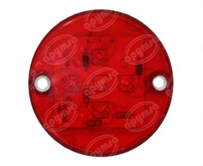 LUZ POSICION MICA ROJA 24V 5 LEDS LED REDONDO MARCOPOLO PLASTICOS RECORD 1052 