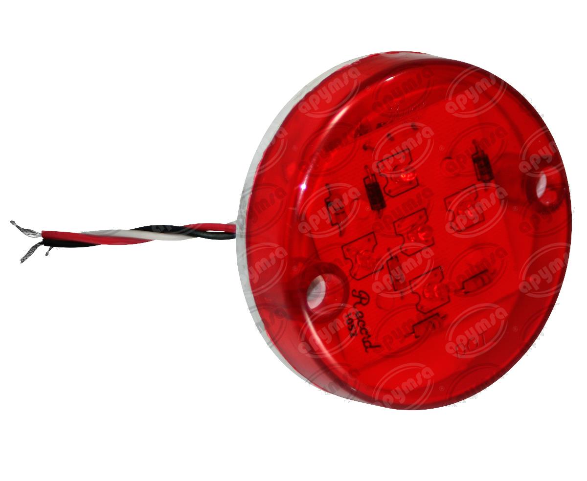 LUZ POSICION MICA ROJA 24V 5 LEDS LED REDONDO MARCOPOLO PLASTICOS RECORD 1052 