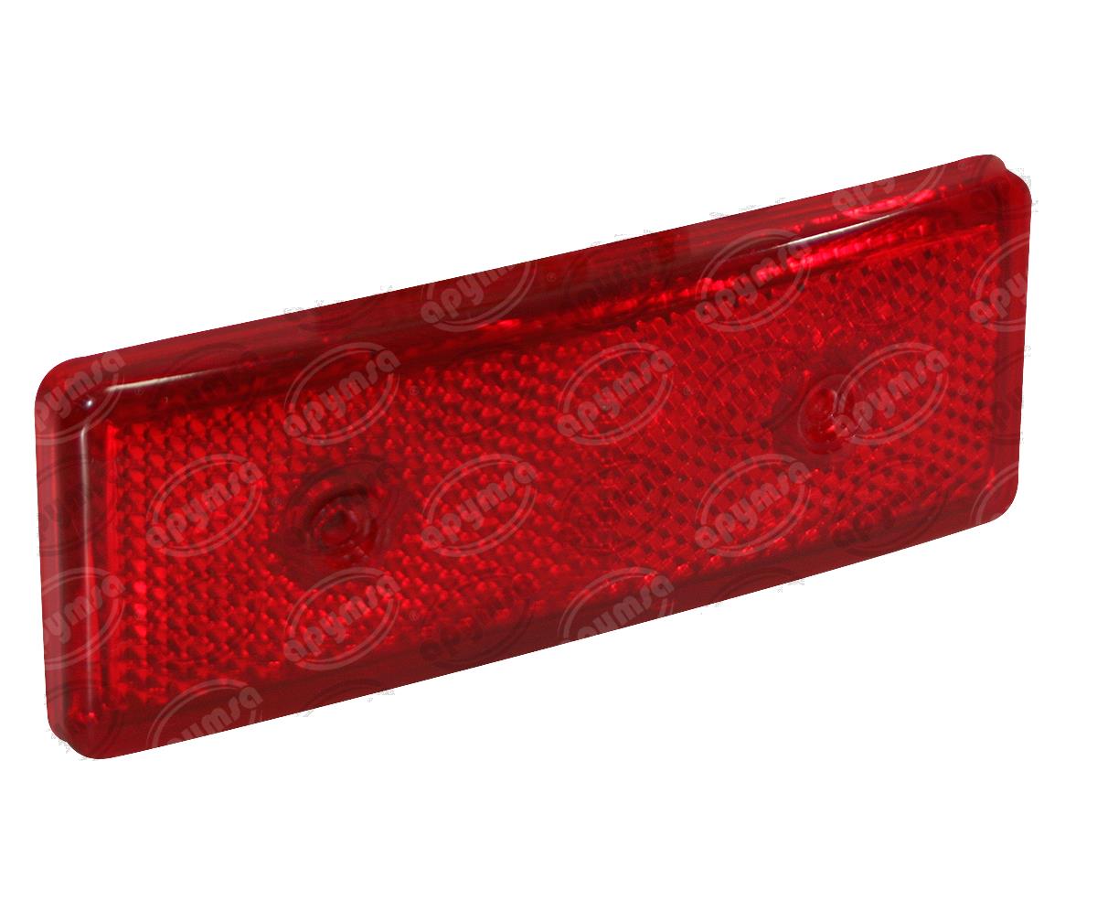 LUZ REFLEJANTE MICA ROJA RECTANGULAR ATORNILLABLE PLASTICOS RECORD 513 