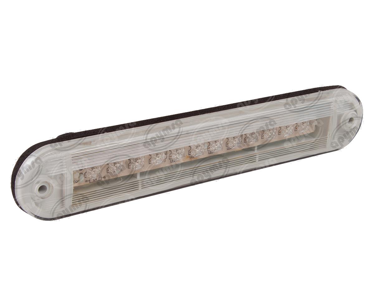 LUZ DE FRENO TRASERA MICA TRANSPARENTE 12V 12 LEDS MINIBUS & AUTOBUS PLASTICOS RECORD 1020T 