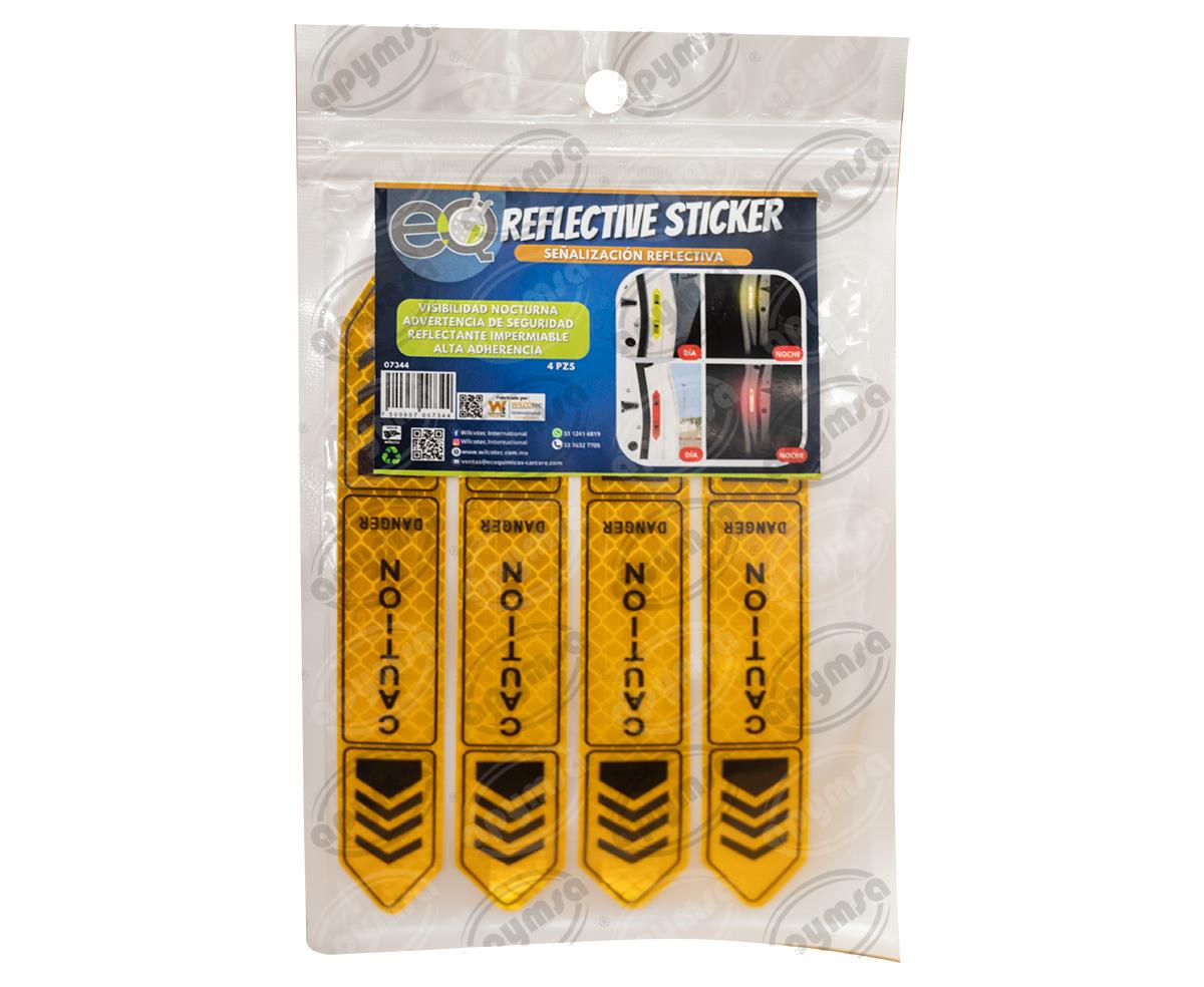 STICKER REFLEJANTE 4PZ PARA PUERTAS WILCOTEC 06200 