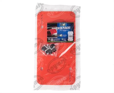PORTA PLACA AUTOMOTRIZ ROJO WILCOTEC 06514 