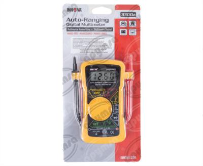 MULTIMETRO DIGITAL AUTOMOTRIZ CORRIENTE Y AMPERAJE AMARILLO INNOVA 3300 
