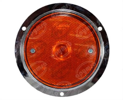 PLAFON EMBUTIR MICA AMBAR TRASERO 4" 12V METALICO DELGADO PLASTICOS RECORD 919-2 