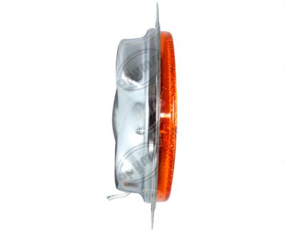 PLAFON EMBUTIR MICA AMBAR TRASERO 4" 12V METALICO DELGADO PLASTICOS RECORD 919-2 