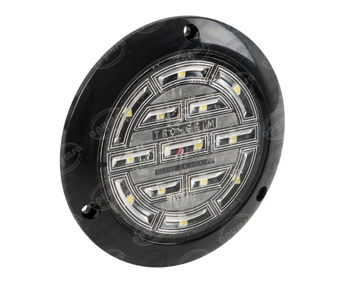 PLAFON LEDS MICA TRANSPARENTE TRASERO 4" 14 LEDS 12-24V 110MM ULTRAPLANO NACIONAL PL-273BN04B 