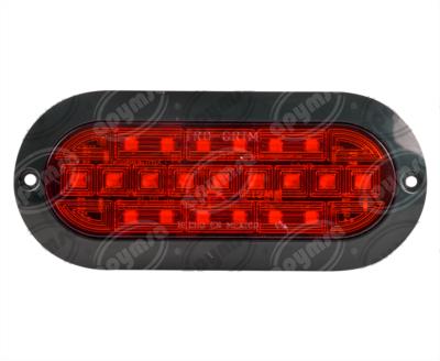 PLAFON LEDS MICA ROJA 21 LEDS 12-24V OVALADO ULTRAPLANO NACIONAL PL-169BN04R 