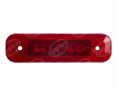 PLAFON LEDS MICA ROJA LATERAL 3 LEDS 12V ULTRAPLANO NACIONAL PL-163BBSMR 