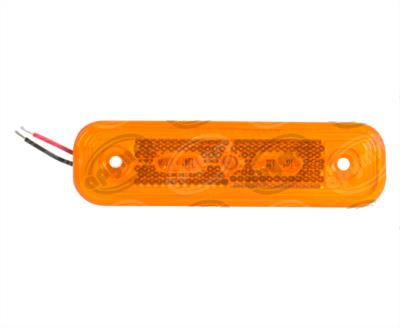PLAFON LEDS MICA AMBAR LATERAL 3 LEDS 12-24V LATERAL ULTRAPLANO NACIONAL PL-163BBSMA 