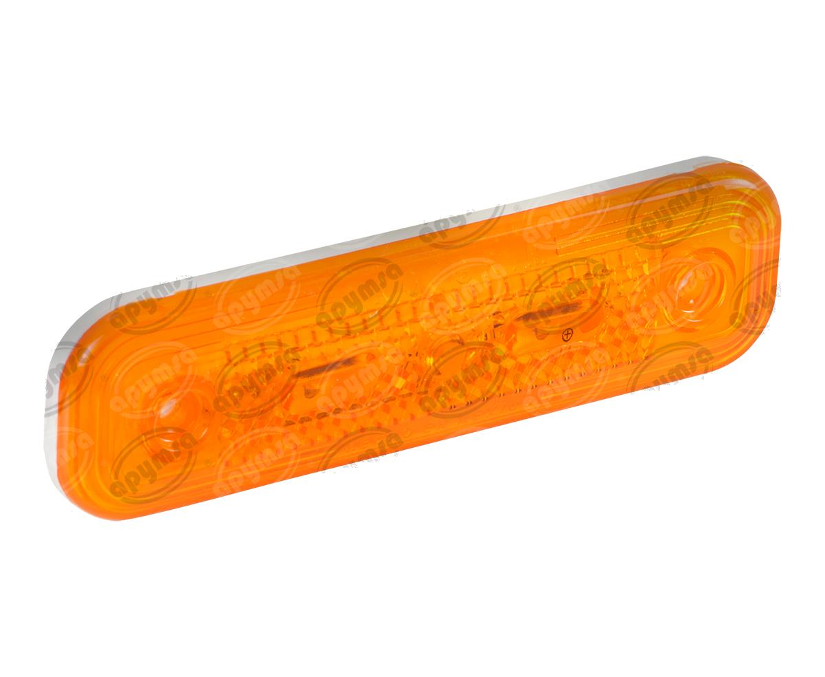 PLAFON LEDS MICA AMBAR LATERAL 3 LEDS 12-24V LATERAL ULTRAPLANO NACIONAL PL-163BBSMA 