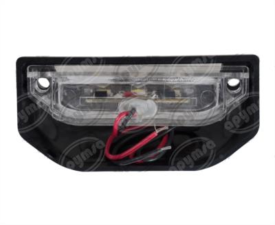 PLAFON LEDS MICA TRANSPARENTE TRASERO BASE NEGRA LUZ DE PLACA LOGO AYCO AUTOBUS URBANO NACIONAL PL-165BN-AY 