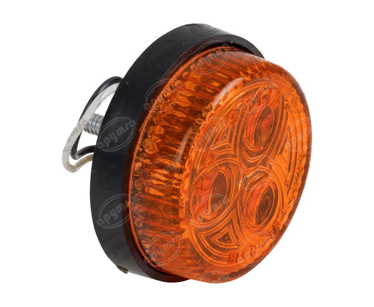 PLAFON LEDS MICA AMBAR 12V CIRCULAR CHICO BASE NEGRA AUTOBUS URBANO AYCO NACIONAL PL-159BN-LS-12 