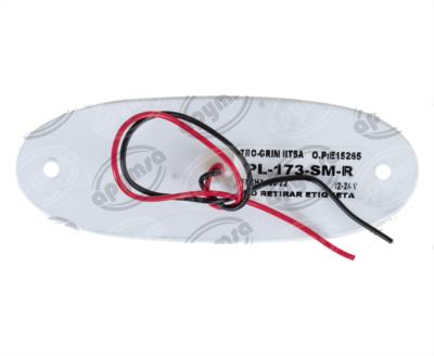 PLAFON LEDS ROJO LATERAL 12-24V FALDON FIJO AYCO TROGRIM PL-173-SM-R 