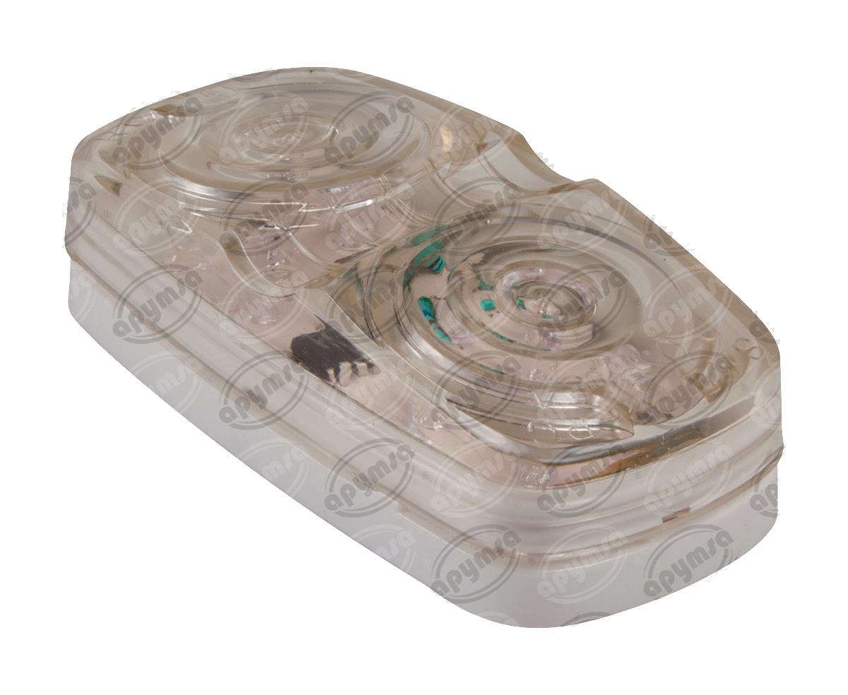 LUZ POSICION MICA TRANSPARENTE LATERAL 12V 10 LEDS DOBLE OPTICA DESTELLO TRAKTOLAMP 9040 