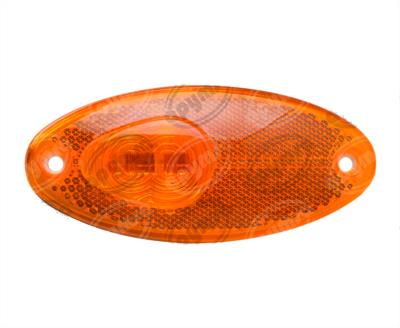LUZ POSICION MICA AMBAR POSICION LATERAL 12V 2 LEDS LED OVALADO BECCAR-AYCO ICA NACIONAL IR-001AM12V 