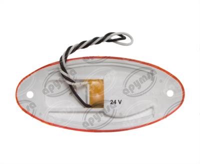 LUZ POSICION MICA AMBAR POSICION LATERAL 12V 2 LEDS LED OVALADO BECCAR-AYCO ICA NACIONAL IR-001AM12V 