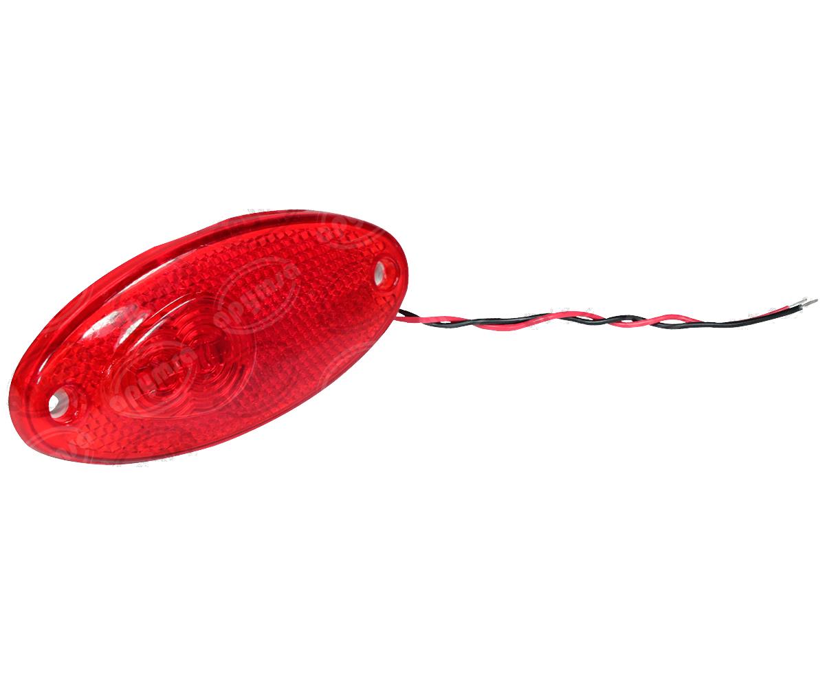 LUZ POSICION MICA ROJA POSICION LATERAL 12V 2 LEDS LED OVALADO AYCO ICA NACIONAL IR-001-RJ12V 