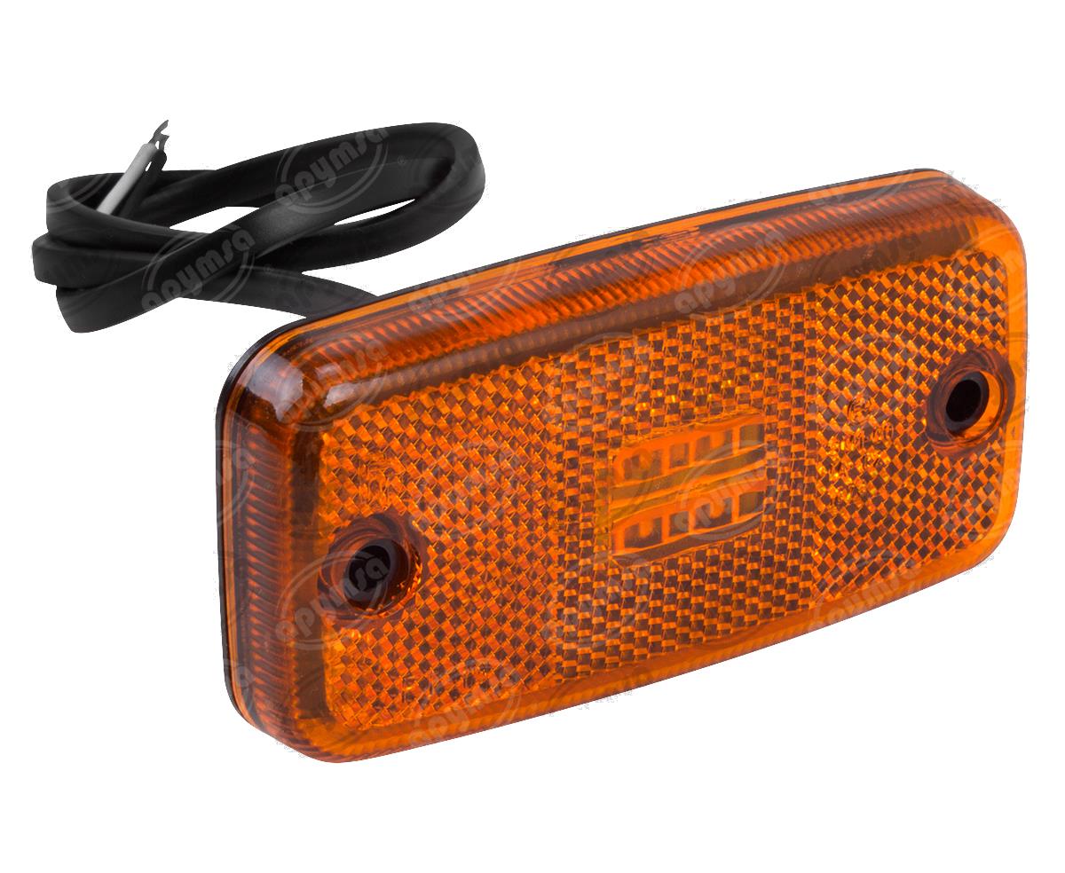 LUZ POSICION MICA AMBAR 12V - 24V 4 LEDS LED LATERAL IMPORTADO 6143 
