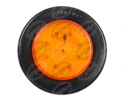 PLAFON LEDS MICA AMBAR 2 1/2" 9 LEDS 12V - 24V CON GROMMET TRAKTOLAMP 8090A 