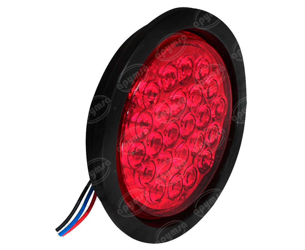 PLAFON LEDS MICA ROJA TRASERO 4" 24 LEDS 12V SELLADO UNIVERSAL NEOLITE NEO360 