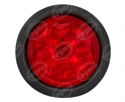 PLAFON LEDS MICA ROJA TRASERO 4" 8 LEDS 12V SELLADO UNIVERSAL GIRATORIO PLASTICOS RECORD 1022-2 