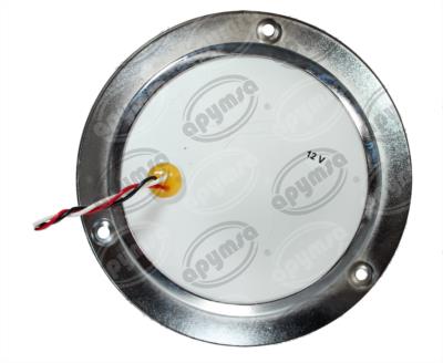 PLAFON LEDS MICA AMBAR TRASERO 4" 10 LEDS 12V SELLADO METALICO ATORNILLABLE TECNOLAMP 776-A 