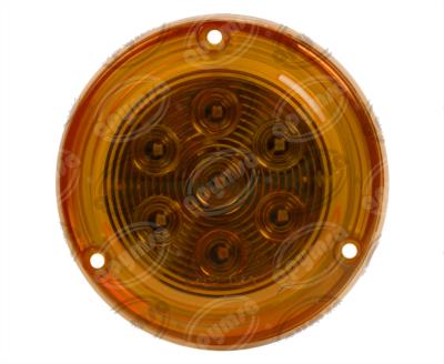 PLAFON LEDS MICA AMBAR TRASERO 4" 7 LEDS 12V REDONDO PLANO LOMBRA 570 