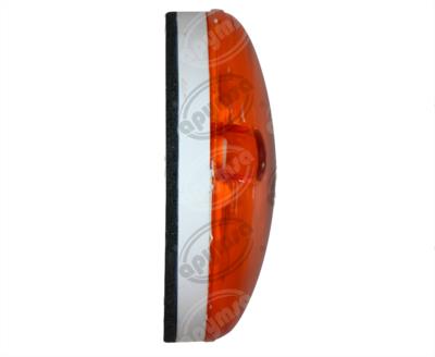 PLAFON LEDS MICA AMBAR TRASERO 10 LEDS 12V 95MM PLANO SELLADO PLASTICOS RECORD 1050-1 