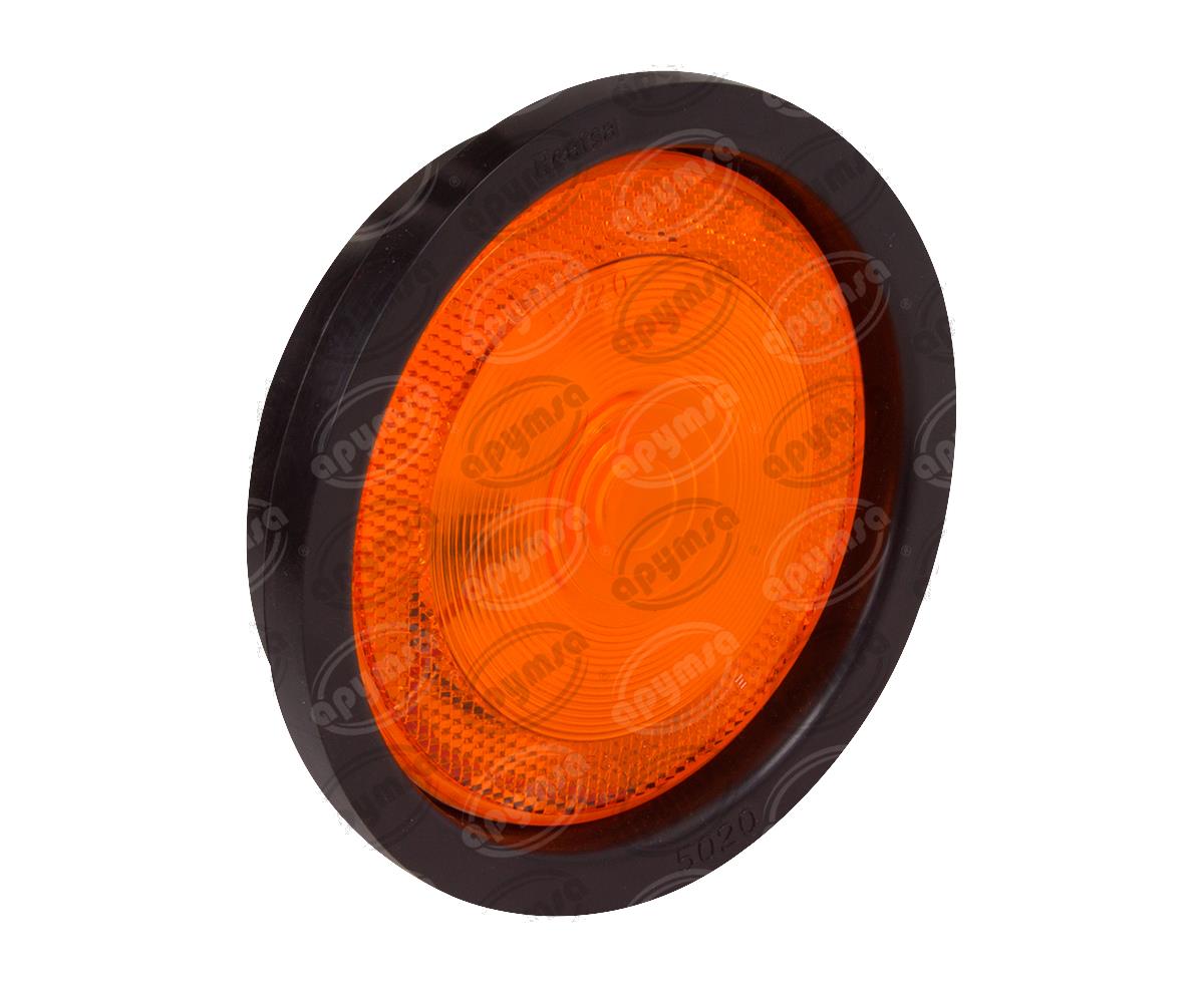 PLAFON SELLADO MICA AMBAR TRASERO 4" CON REFLEJANTE NACIONAL 53012C 