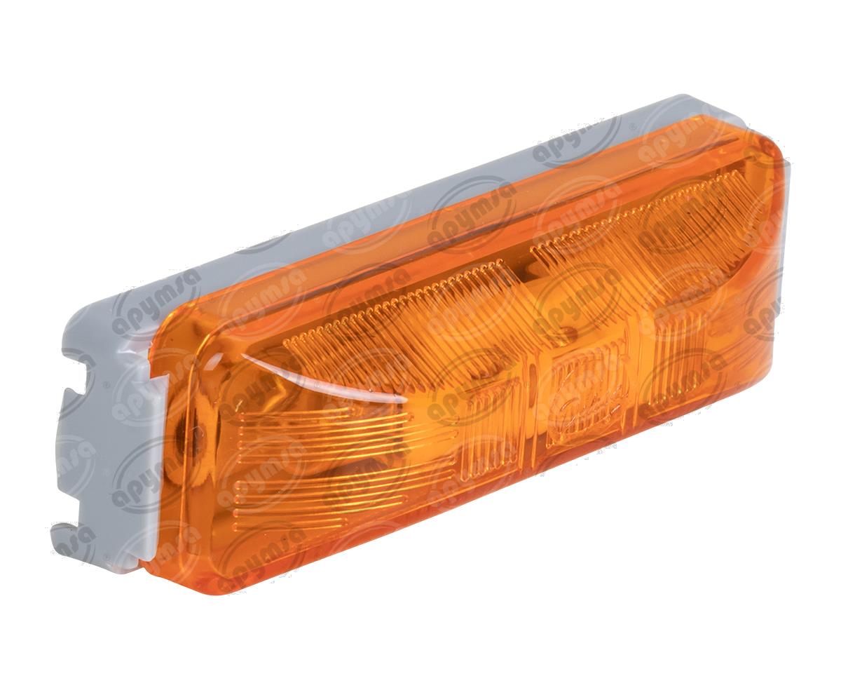 LUZ DIRECCIONAL MICA AMBAR POSICION LATERAL 12V  2 FOCOS TIPO PELLIZCO LEDS FOCO CAMBIABLE KENWORTH ICA NACIONAL PF-026AM 