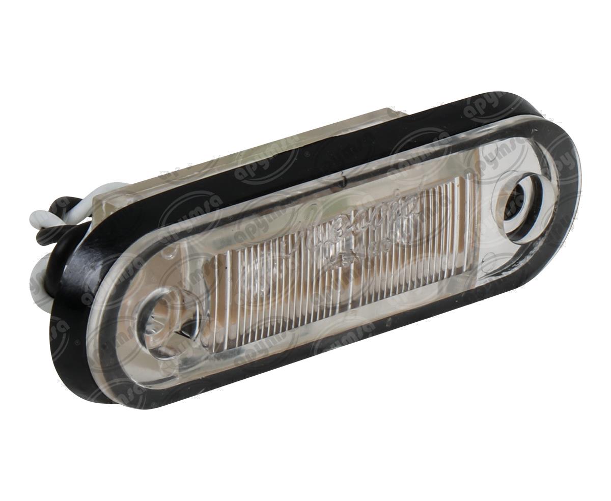 LUZ POSICION MICA TRANSPARENTE 12V 2 LEDS AUTOBUS DINA PLASTICOS RECORD 1030 