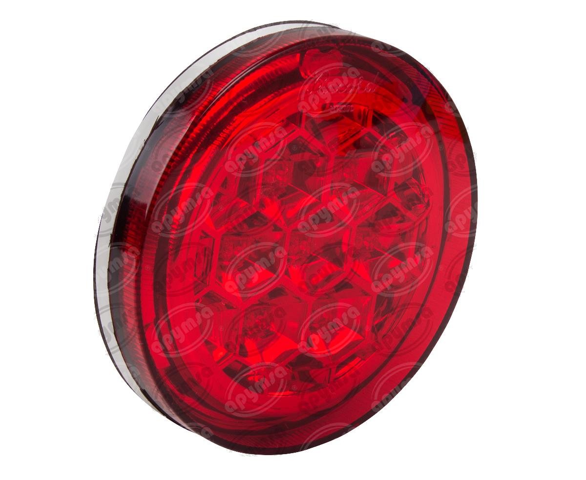 PLAFON SELLADO MICA ROJA TRASERO 5" 7 LEDS DINA URBANO PLASTICOS RECORD 941-2 