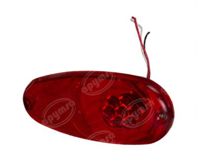 LUZ POSICION MICA ROJA LATERAL 12V 7 LEDS PLASTICOS RECORD 980-2R 