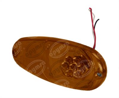 LUZ POSICION MICA AMBAR LATERAL 12V 7 LEDS PLASTICOS RECORD 980-2A 