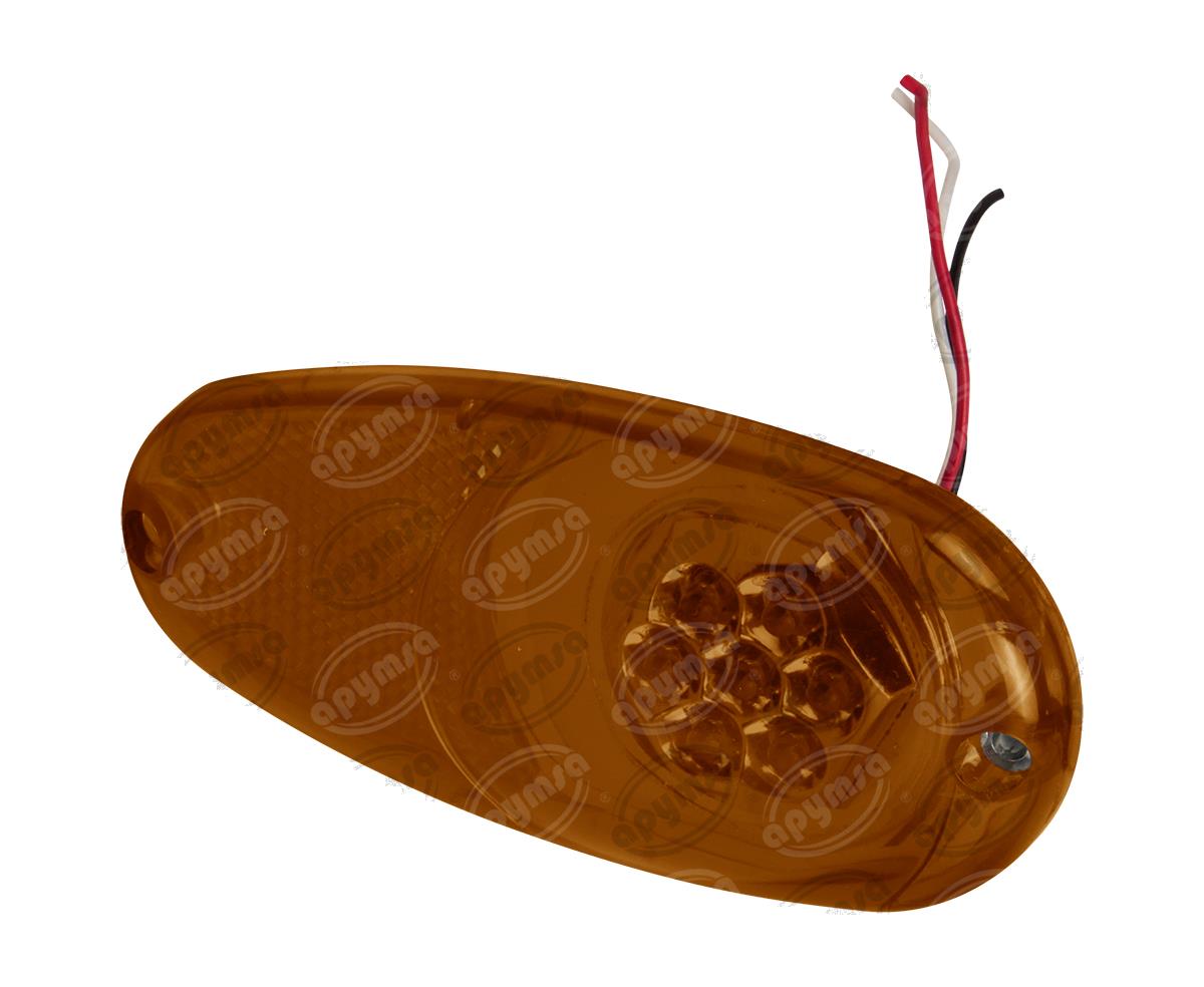 LUZ POSICION MICA AMBAR LATERAL 12V 7 LEDS PLASTICOS RECORD 980-2A 