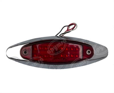 LUZ POSICION MICA ROJA 12V 16 LEDS BICEL CROMADO PLASTICOS RECORD 1042-4R 