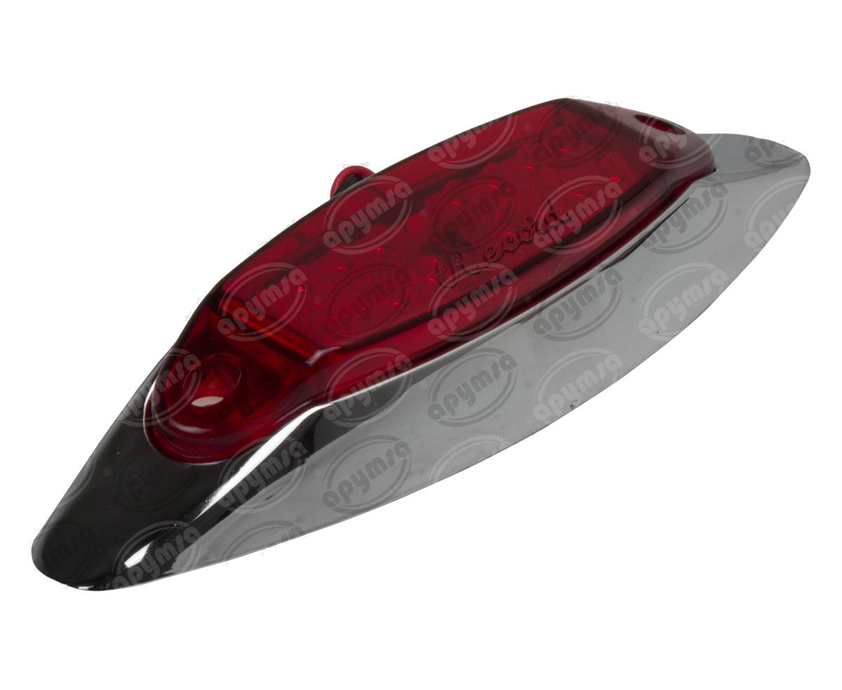 LUZ POSICION MICA ROJA 12V 16 LEDS BICEL CROMADO PLASTICOS RECORD 1042-4R 