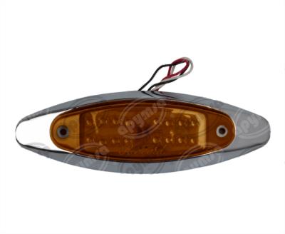 LUZ POSICION MICA AMBAR 12V 16 LEDS BICEL CROMADO PLASTICOS RECORD 1042-4A 