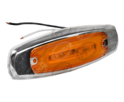 LUZ POSICION MICA AMBAR 12V LED DE MARCACION BISEL ACERO INOXIDABLE CROMADO LUCIDITY 2976023 