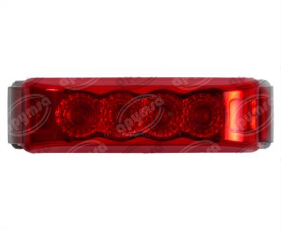 LUZ DIRECCIONAL MICA ROJA POSICION LATERAL 12V 4 LEDS TIPO KENWORTH EFECTO FIJO TECNOLAMP 809-R12 
