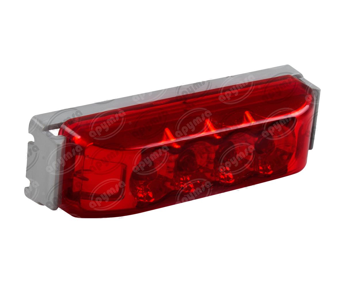 LUZ DIRECCIONAL MICA ROJA POSICION LATERAL 12V 4 LEDS TIPO KENWORTH EFECTO FIJO TECNOLAMP 809-R12 