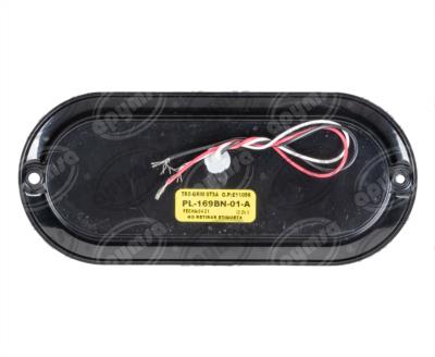 PLAFON LEDS AMBAR OVALADO ULTRAPLANO 21 LEDS 12-24V NACIONAL PL-169BN-01-A 