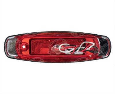 PLAFON LEDS MICA ROJA LATERAL 12 LEDS LEDS 12V UNIVERSAL FIJO BISEL CROMADO ICA NACIONAL AY-2016-RJ12V 