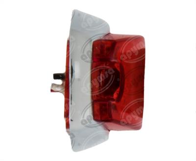 PLAFON LEDS MICA ROJA LATERAL 12 LEDS LEDS 12V UNIVERSAL FIJO BISEL CROMADO ICA NACIONAL AY-2016-RJ12V 