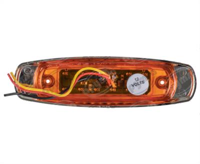 PLAFON LEDS MICA AMBAR LATERAL 12 LEDS LEDS 12V UNIVERSAL FIJO BISEL CROMADO ICA NACIONAL AY-2016-AM12V 
