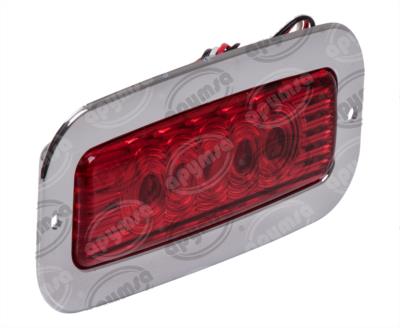 PLAFON LEDS MICA ROJA LATERAL 5 LEDS 12V - 24V RECTANGULAR TIPO CAMPER ESTROBO BISEL CROMADO TECNOLAMP 863C-R12 