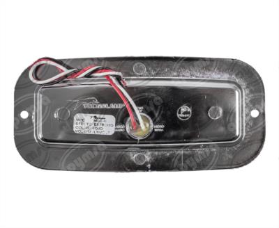 PLAFON LEDS MICA ROJA LATERAL 5 LEDS 12V - 24V RECTANGULAR TIPO CAMPER ESTROBO BISEL CROMADO TECNOLAMP 863C-R12 