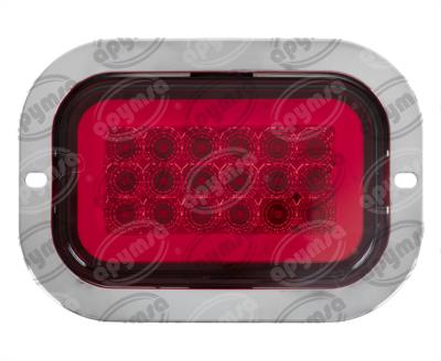 PLAFON LEDS ROJO TRASERO 12/24V CUADRADO CON GEL (ALTA-BAJA ) ESTROBO NACIONAL ICA2071 