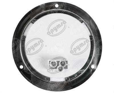 PLAFON LEDS AMBAR TRASERO 3.7" 27 LEDS 12-24V 4" CON CONECTOR CROMADO QBH STAR 2979119 