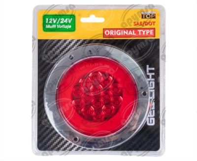 PLAFON LEDS ROJO TRASERO 12-24V 4" 14 LEDS CONECTOR GEL QBH STAR 2979121 